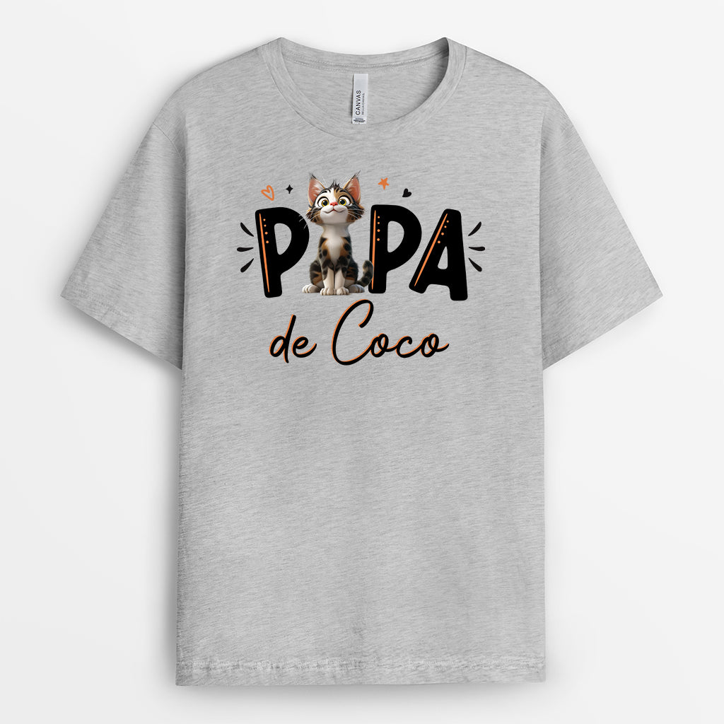6275AFR2 t shirt personnalise maman de chat 6275atqzd