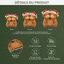 6276OFR3 effet dimpression 3d ornement acrylique personnalise couple vache highland de noel 6276o3qag
