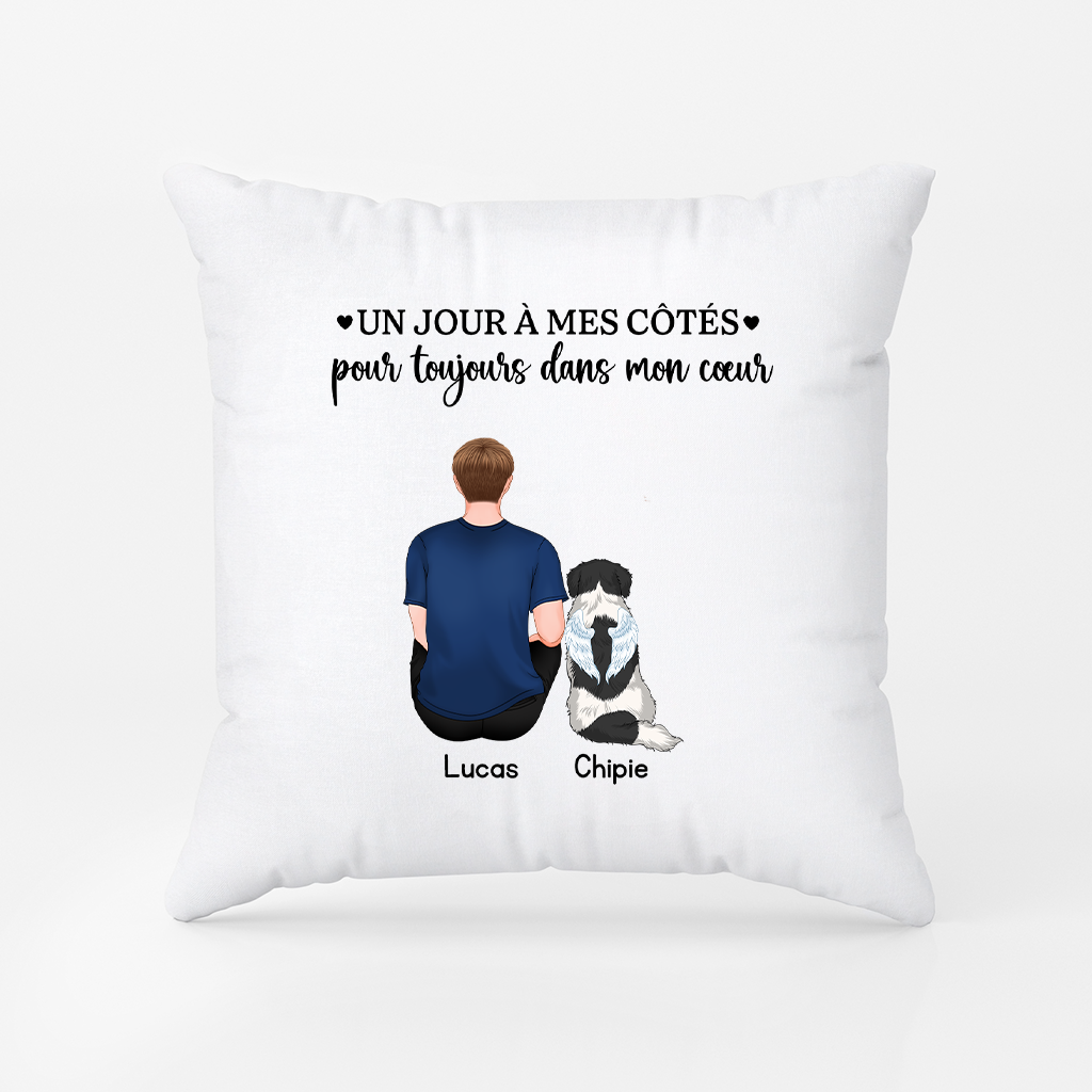 6290PFR2 toujours avec toi coussin personnalise chien chat commemoratif 6290p3fmc