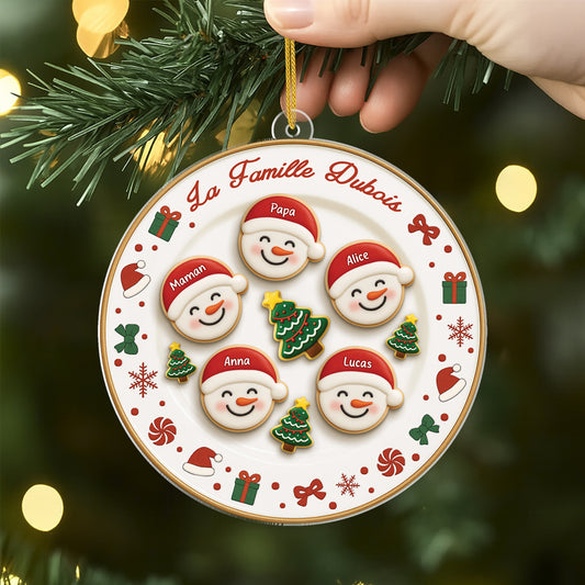 6301OFR1 effet dimpression 3d ornement acrylique personnalise famille assiette de noel 6301oklni_2