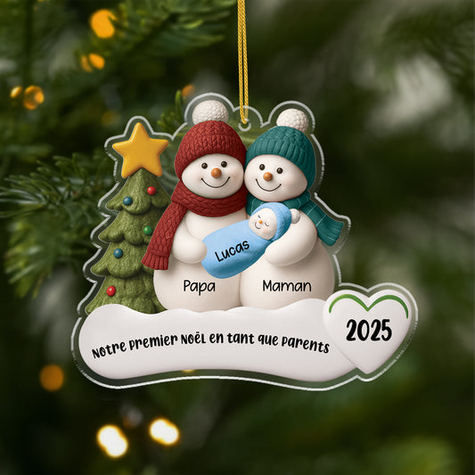 6310OFR1 effet dimpression 3d ornement acrylique personnalise famille bonbon de noel 6310ottqi