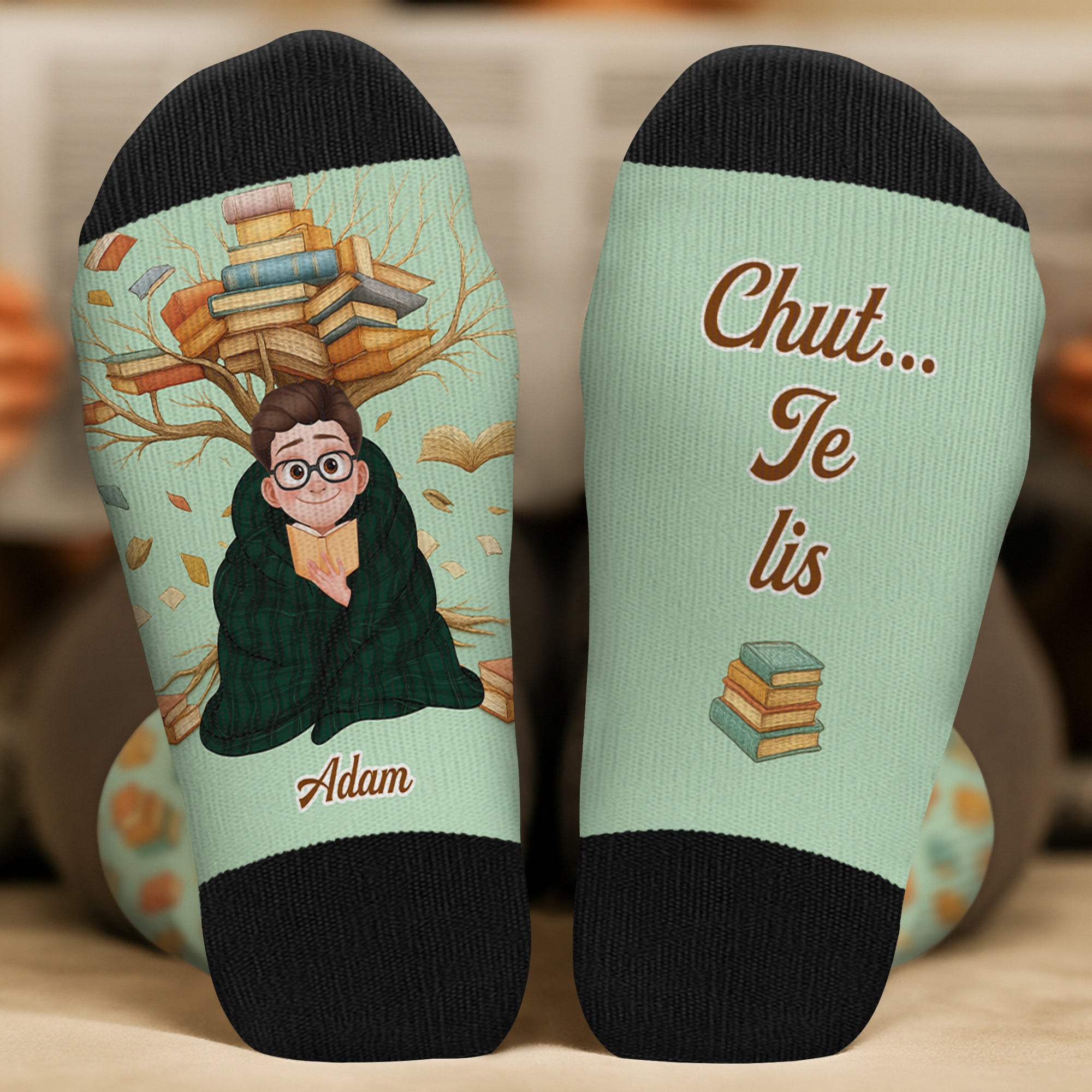 6320JFR1 chaussettes personnalisees chut je lis mes livres 6320j8lta_2