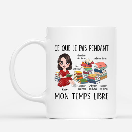 6322MFR1 mug personnalise pour femme qui aime les livres pendant mon temps libre 6322mkq5a