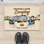 6334DFR2 paillasson personnalise couple qui aime le camping bienvenue dans notre chateau sur roues 6334d6tag