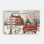 6340CFR1 toile personnalisee famille avec prenom tous les chemins menent a la maison a noel 6340cttni