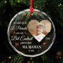 6345OFR1 ornement en verre personnalise commemoratif avec maman mamie photo le paradis est un bel endroit 6345oklca_1