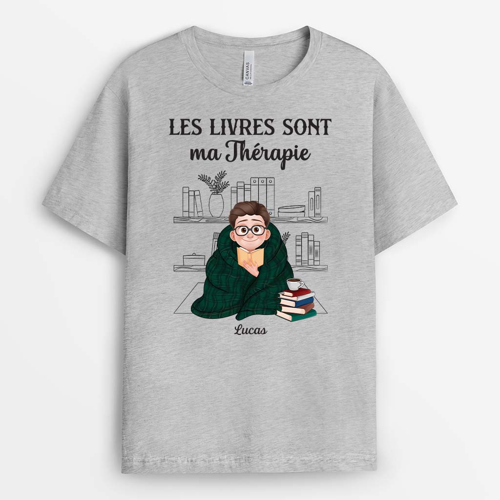 6347AFR2 t shirt personnalise pour femme et homme les livres sont ma therapie 6347akt5a_dfb46d82 d876 4c4c 99d8 828b6adbbe68