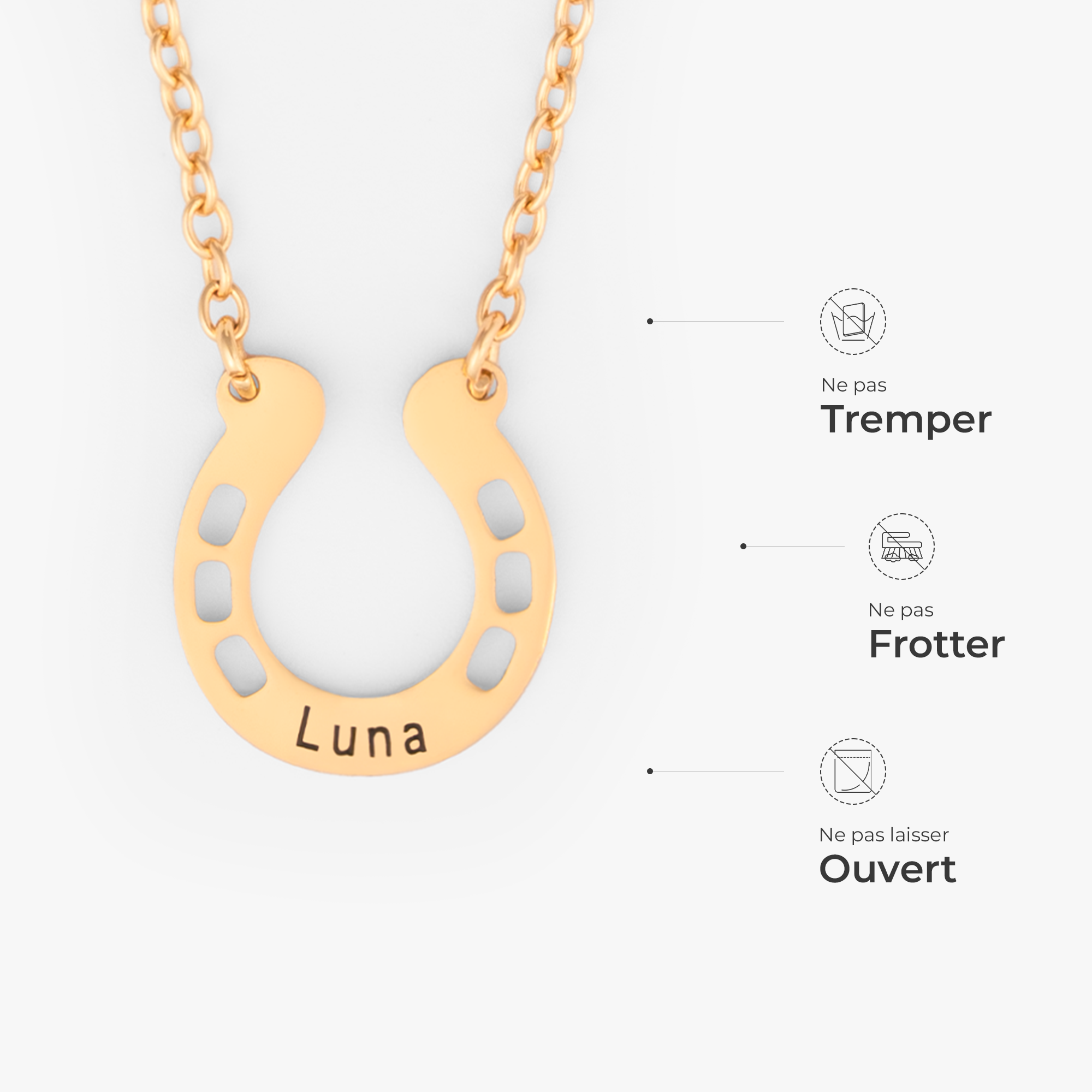 6357JFR4 collier avec prenom personnalise pendentif fer a cheval 6357j0i5a