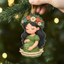 6380OFR2 effet dimpression 3d ornement acrylique personnalise pour future maman premier noel du petit bout 6380o8paa