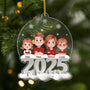 6385OFR1 effet dimpression 3d ornement acrylique personnalise notre famille a noel 6385o8kmi