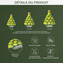 6394OFR3 effet dimpression 3d ornement acrylique personnalise pour femme et homme sapin noel en balles de tennis 6394okttb
