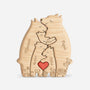 6403QFR1 puzzle en bois personnalise pour parents et grands parents famille ours florale 6403q8hai