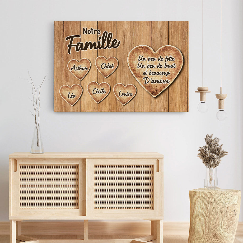 6413CFR3 toile personnalisee notre famille avec coeur 6413c6tai_c7ad17bc 1f33 466f 8c67 56af1bfa4b98