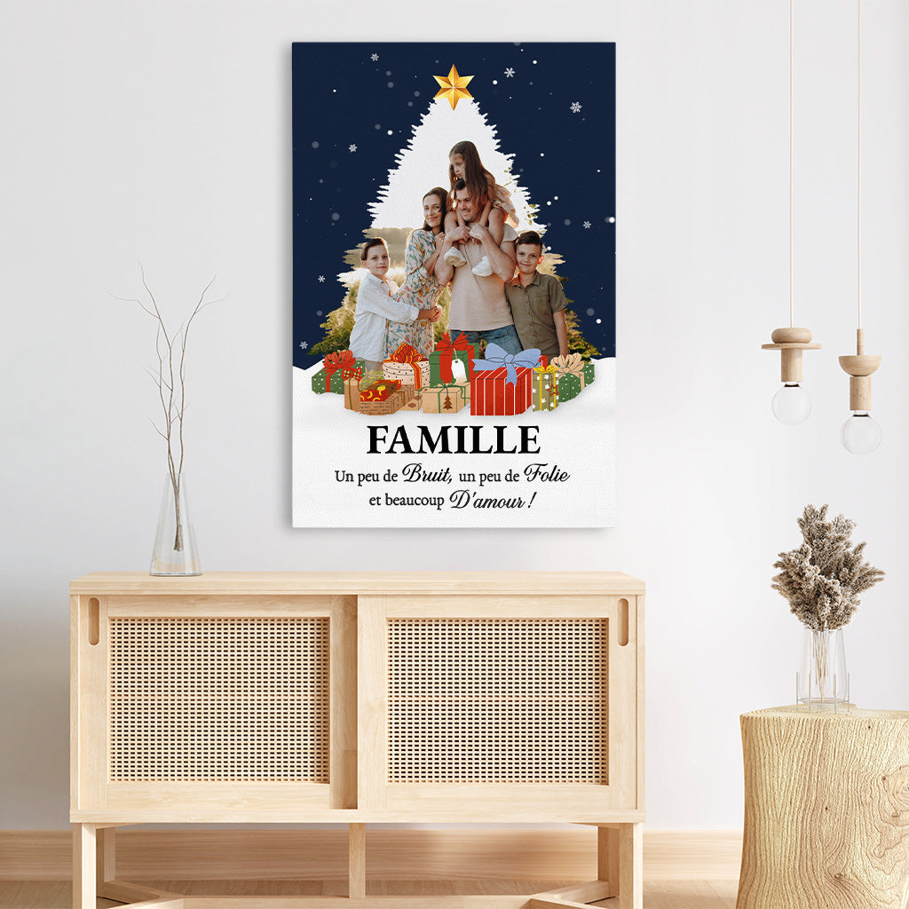 6419CFR3 toile photo famille personnalisee un peu de bruit beaucoup d_amour 6419c6hai