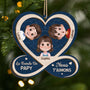 6423OFR1 ornement en bois a 2 couches personnalise la bande de mamie papy avec coeur 6423o6kmb