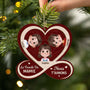 6423OFR2 ornement en bois a 2 couches personnalise la bande de mamie papy avec coeur 6423o6kmb