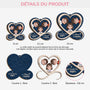 6423OFR3 ornement en bois a 2 couches personnalise la bande de mamie papy avec coeur 6423o6kmb