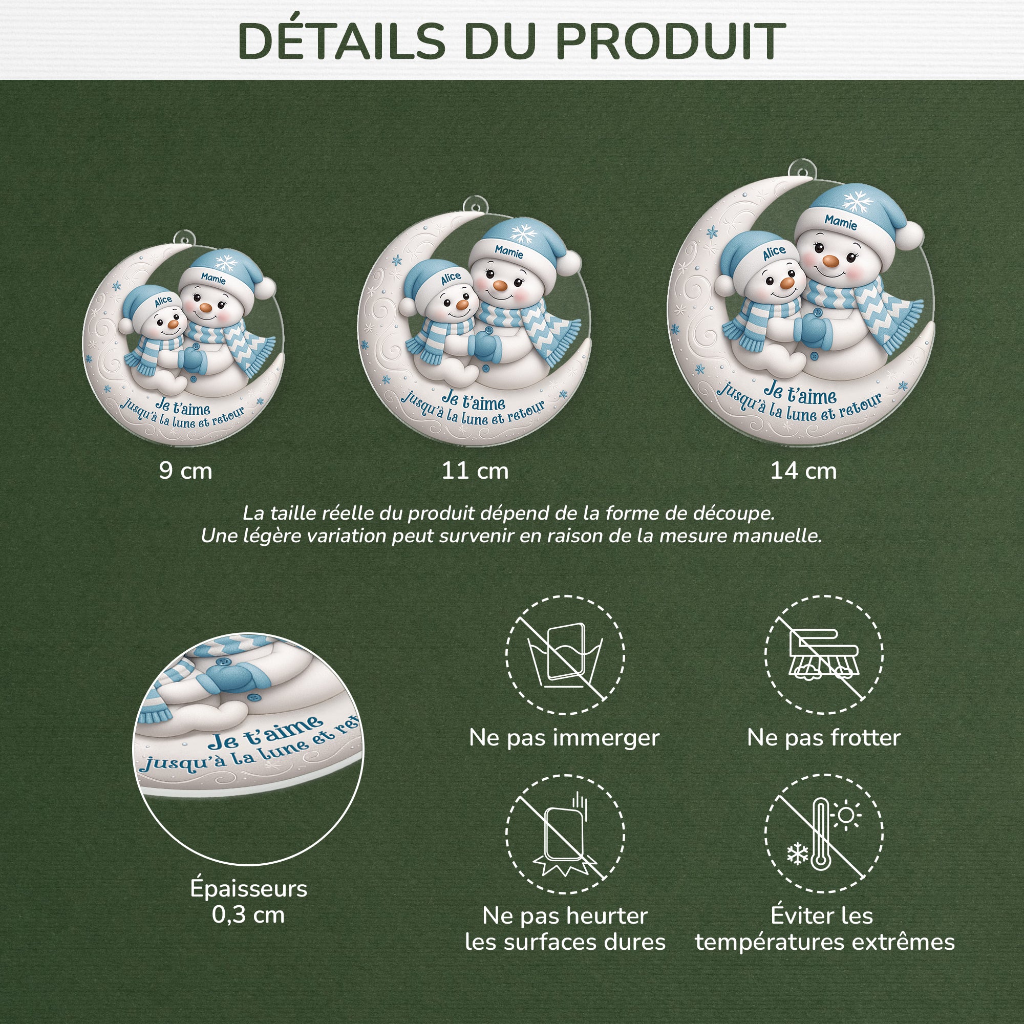 6434OFR1 effet dimpression 3d ornement noel acrylique personnalise jaime maman mamie bonhomme de neige 6434o8lna_3