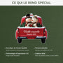6447OFR4 effet dimpression 3d ornement acrylique personnalise couple bonhomme de neige et camion rouge 6447otq5g