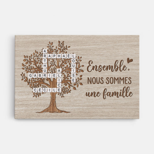 6467CFR1 toile personnalisee ensemble nous formons une famille avec mots croises 6467c6l5i_de930819 52c2 41b3 97a3 39fbe78a288b