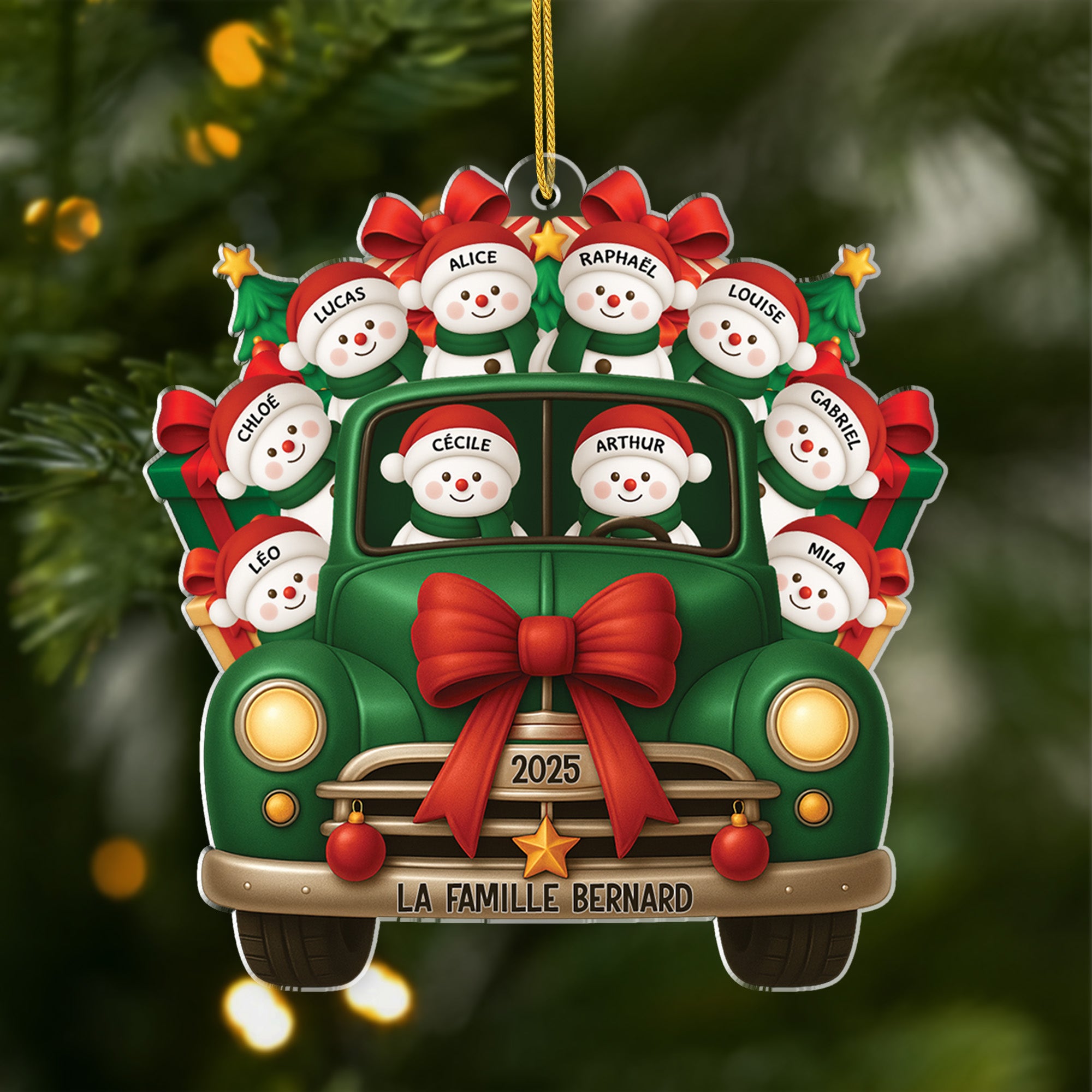 6492OFR1 ornement acrylique personnalise voyage de noel en famille 6492o8pmi
