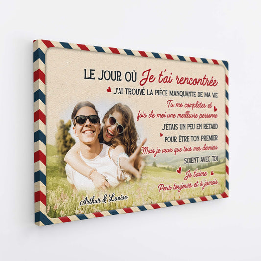 6500CFR1 toile avec photo personnalisee couple le jour ou je t_ai rencontre 6500ctlng_2