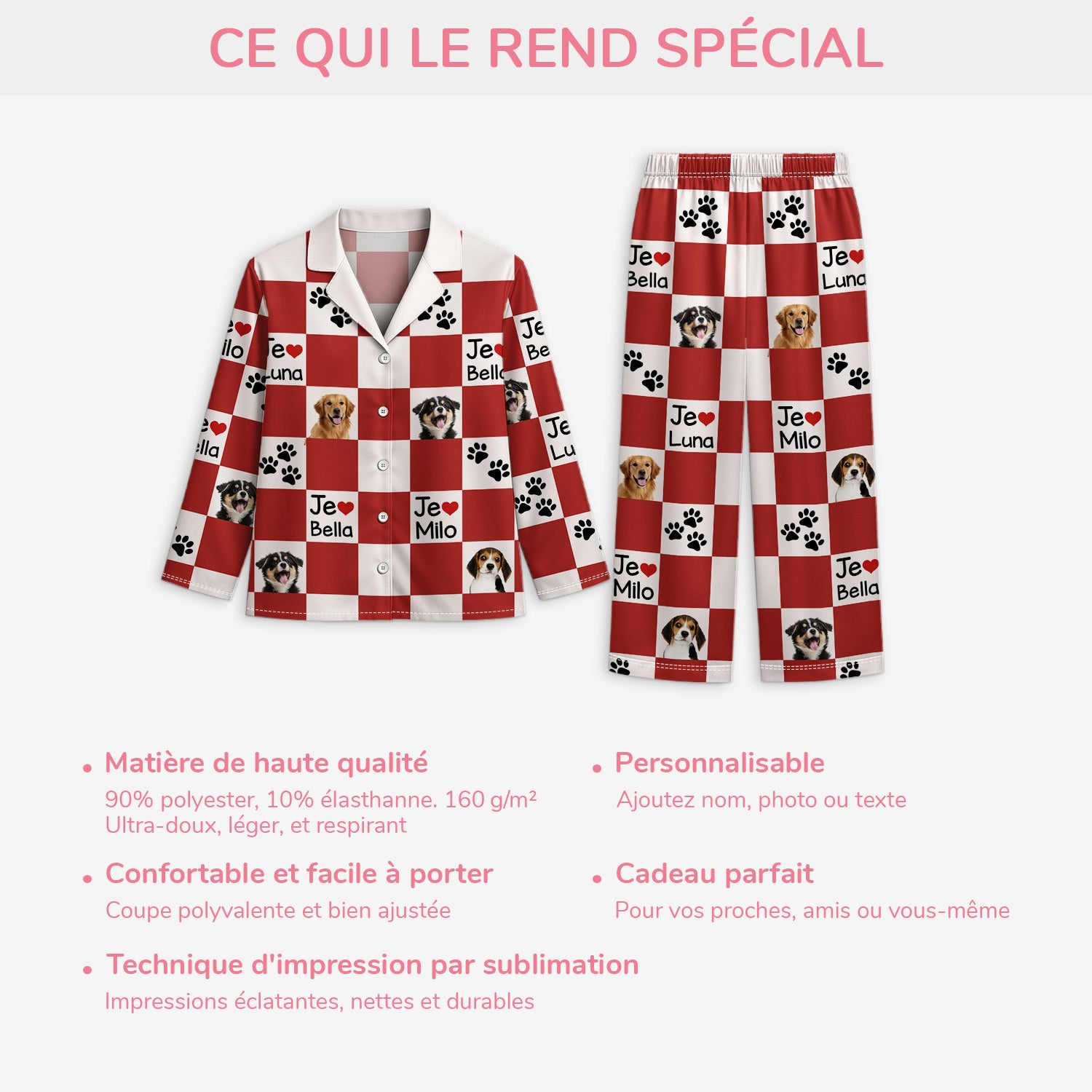 6503VFR5 pyjama personnalise photo jaime mon chien 6503vkxzc