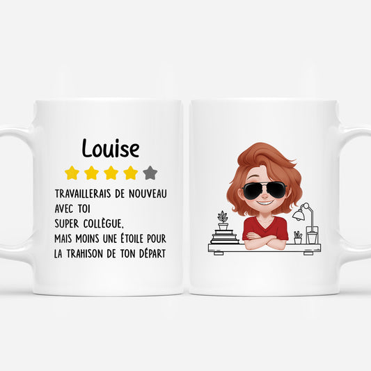 6523MFR1 mug personnalise collegue drole moins une etoile pour ton depart 6523mtqmo