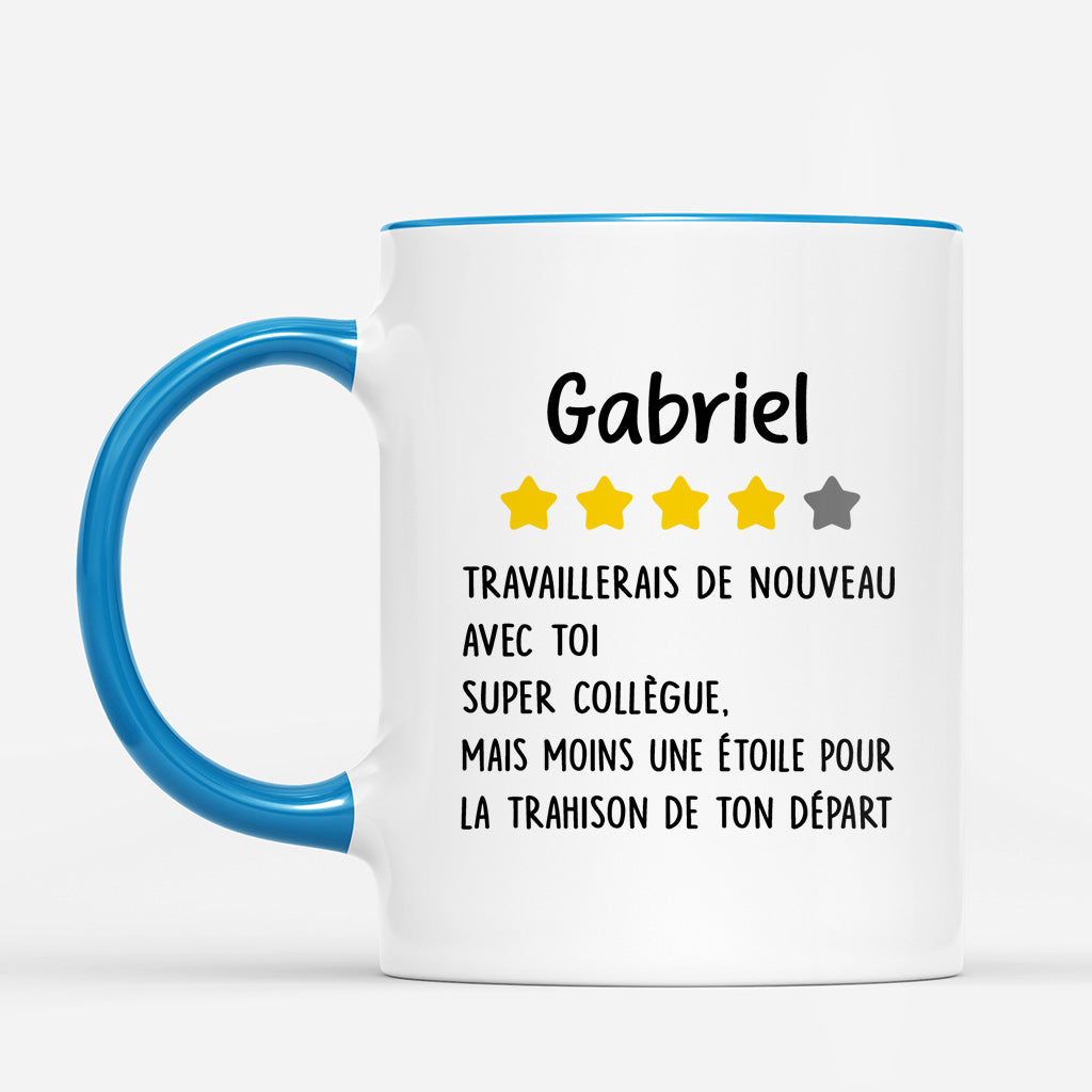 6523MFR2 mug personnalise collegue drole moins une etoile pour ton depart 6523mtqmo