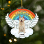 6536OFR1 ornement noel acrylique personnalise commemoratif avec photo le pont de larc en ciel pour chien 6536oktzc