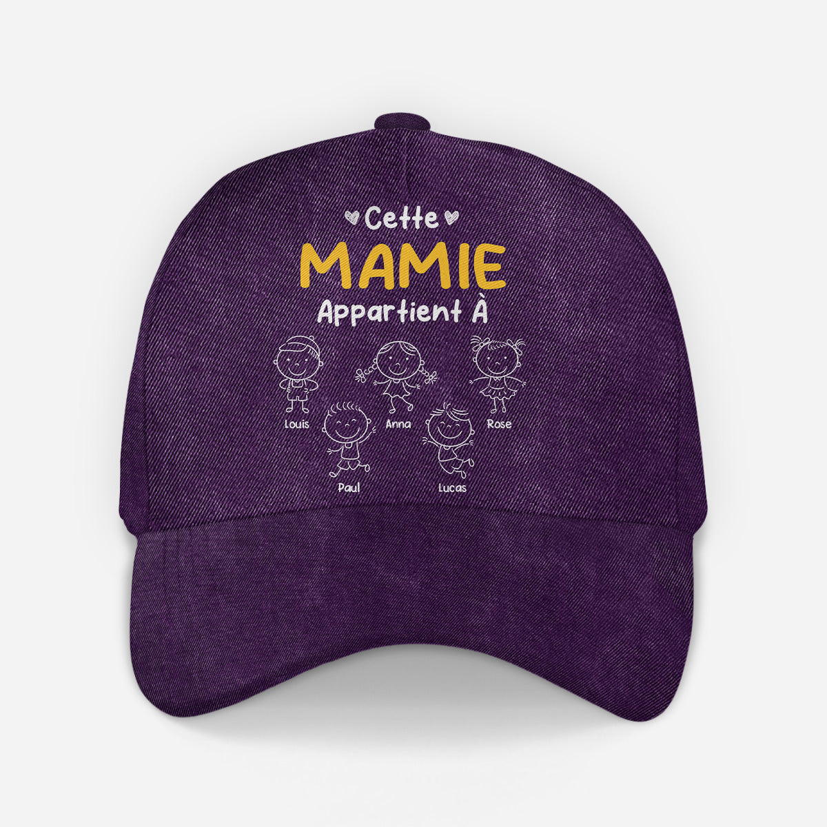 6537JFR2 casquette personnalisee avec bonhomme allumette mamie papy appartient a 6537JTSTB