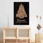 6538CFR3 toile personnalisee famille ensemble avec sapin de noel 6538c8zni