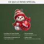6543OFR4 effet dimpression 3d ornement acrylique personnalise boule rouge de noel enfant 6543okzck