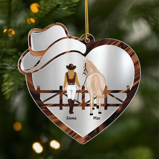 6546OFR1 ornement acrylique personnalise personne qui aime les chevaux 6546o6pau