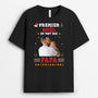 6552AFR1 t shirt personnalise pour papamaman premier noel en tant que papa 6552a6taa