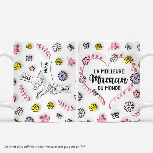 6554MFR1 effet dimpression 3d mug personnalise pour mamanmamie la meilleure maman du monde 6554m6zta