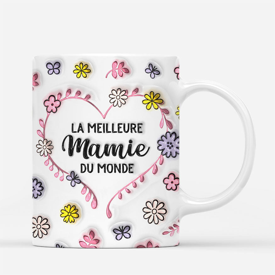 6554MFR3 effet dimpression 3d mug personnalise pour mamanmamie la meilleure maman du monde 6554m6zta