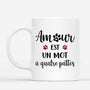 6555MFR2 mug personnalise chien amour est un mot a quatre pattes 6555m6ttc