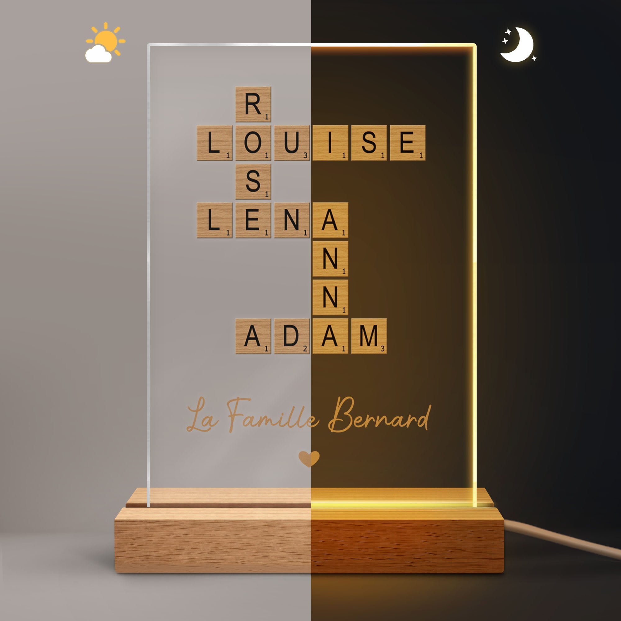 6560LFR1 notre famille veilleuse mot croise famille personnalise 6560lcvai_1