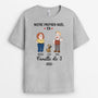6575AFR2 t shirt personnalise premier noel en famille de quatre 6575a3kci