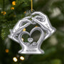 6583OFR1 effet dimpression 3d ornement noel acrylique personnalise couple notre mariage 6583o