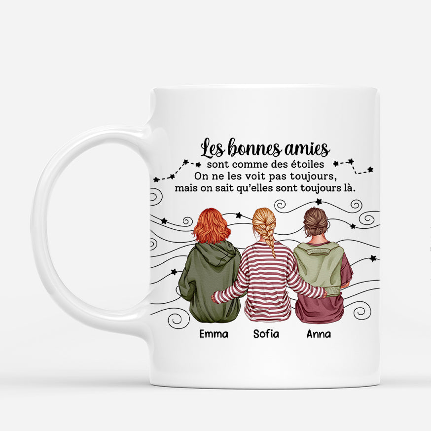 6592MFR1 mug personnalise bons amis sont comme des etoiles 6592m86cf1