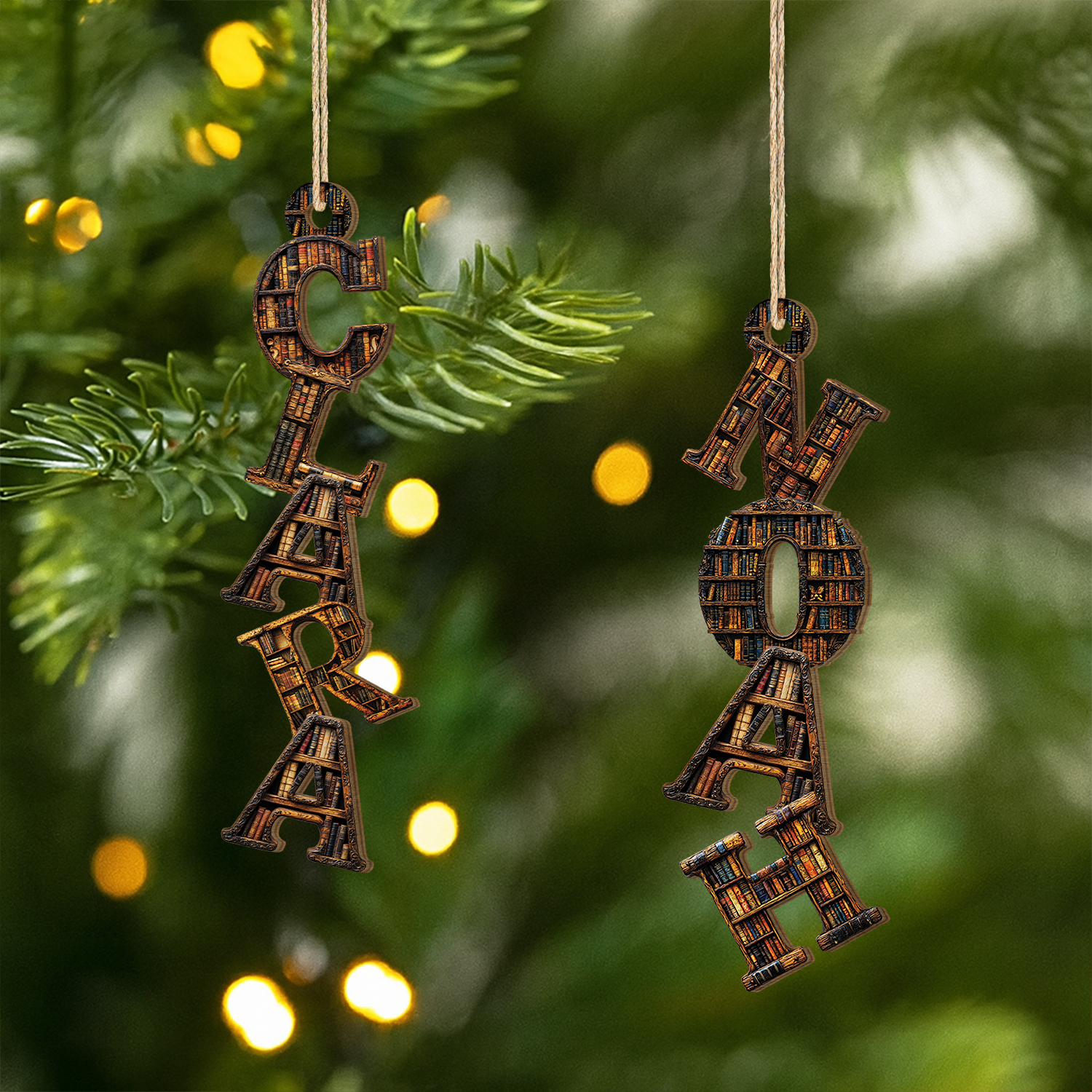 6599OFR2 effet dimpression 3d ornememt noel en bois a 1 couche personnalise lettre livres avec prenom 6599o6m5a_57f56d16 9709 493d bed4 e07322651445