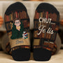 6607JFR2 chaussettes personnalisees juste une fille qui aime ses livres 6607j3qta