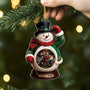6639OFR2 effet dimpression 3d ornement noel acrylique personnalise famille avec photo monsieur bonhomme de neige 6639otq5i