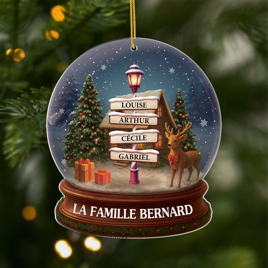 6643OFR1 effet dimpression 3d ornement noel acrylique personnalise famille boule a neige magique 6643otl5i