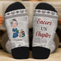 6646JFR2 chaussettes pour femme personnalisees juste une fille qui aime les livres 6646jkq5a