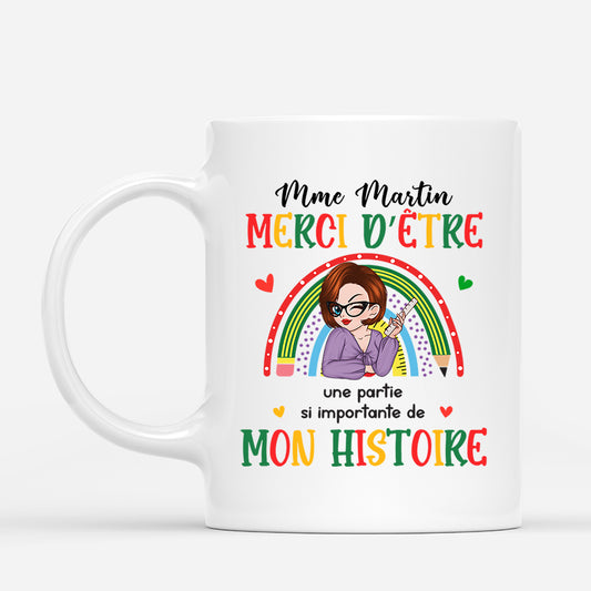 6656MFR1 mug professeur femme personnalise de noel merci d_etre une partie importante 6656mktmt