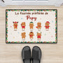 6663DFR2 paillasson personnalise de noel la fournee preferee de mamie papy 6663dkyma