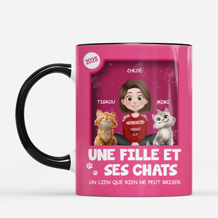 6669MFR2 effet dimpression 3d mug de noel personnalise beau homme et son chat 6669mkq5d